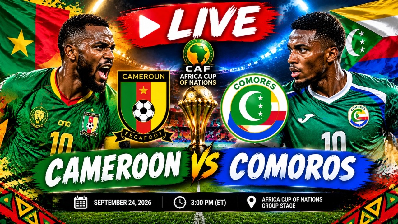 🔴 LIVE | CAMEROON vs COMOROS | AFCON 2027 QUALIFIERS ⚽🔥
