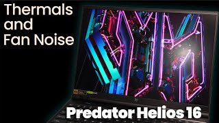 Acer Predator Helios 16 (2023) RTX 4080 | thermals and fan noise testing