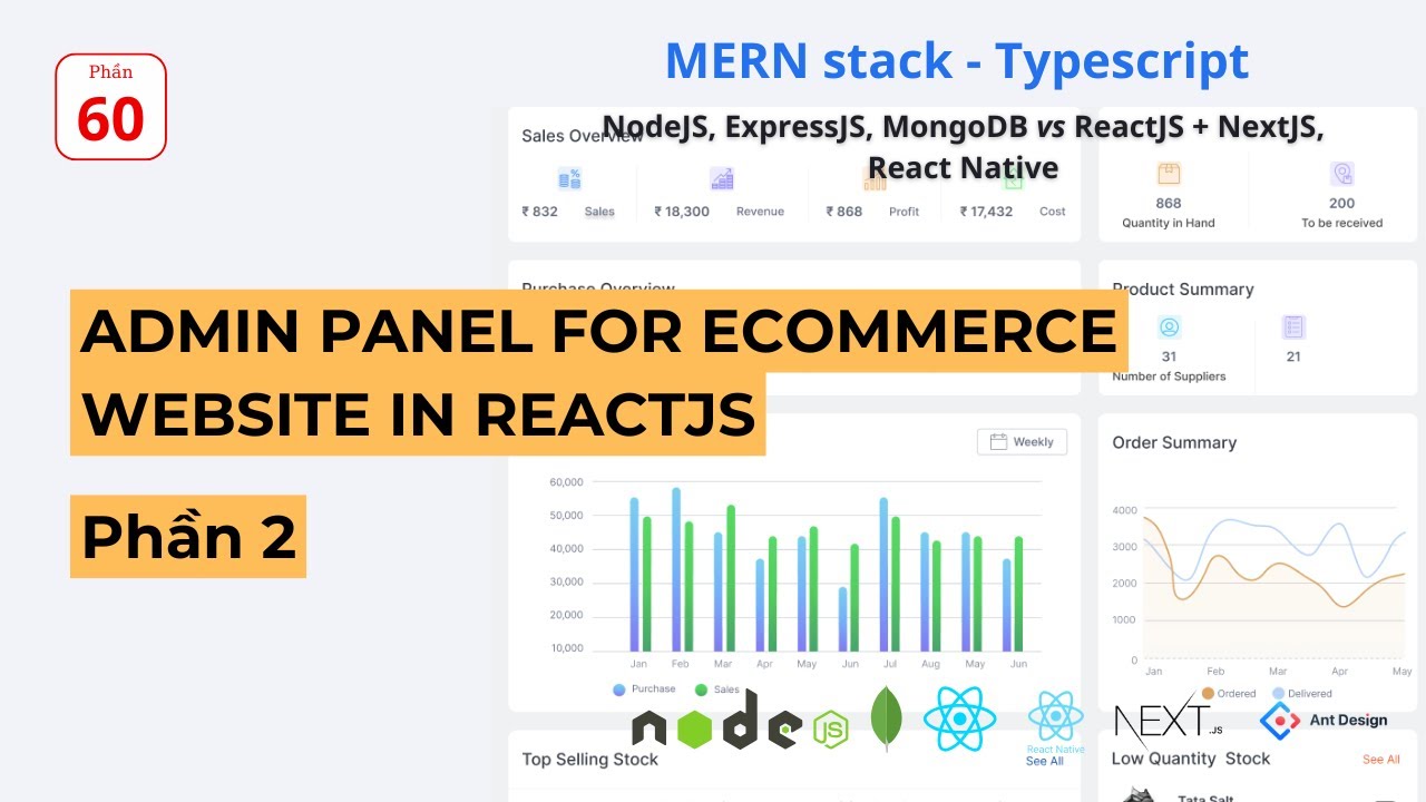 Admin panel for ecommerce website in reactjs - Phần 2 - YouTube