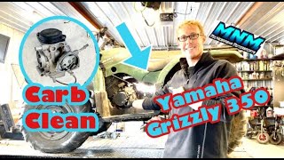 Yamaha Grizzly 350 wont start / idle / rev up  FULL Carburetor Clean / Carb Rebuild