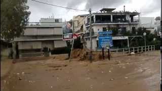 Flooded River Kifisos : Wheather Disaster In Athens Greece. No1