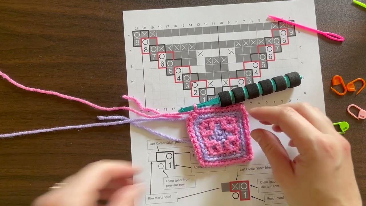 Center Out Overlay Mosaic Crochet Tutorial