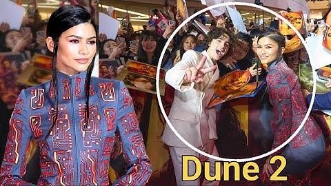 Timothee Chalamet and Zendaya at the Dune 2 in South Korea