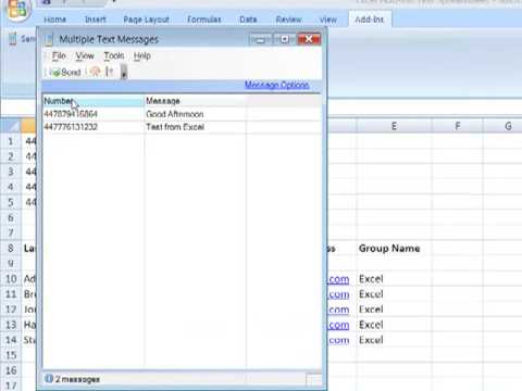 2sms Excel SMS Demo - video from 2sms