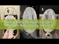 Review Baby Swings for Infants, Monamii Baby Swing, Infant Swing with 5 Speeds, 10 Lullabies, Electr