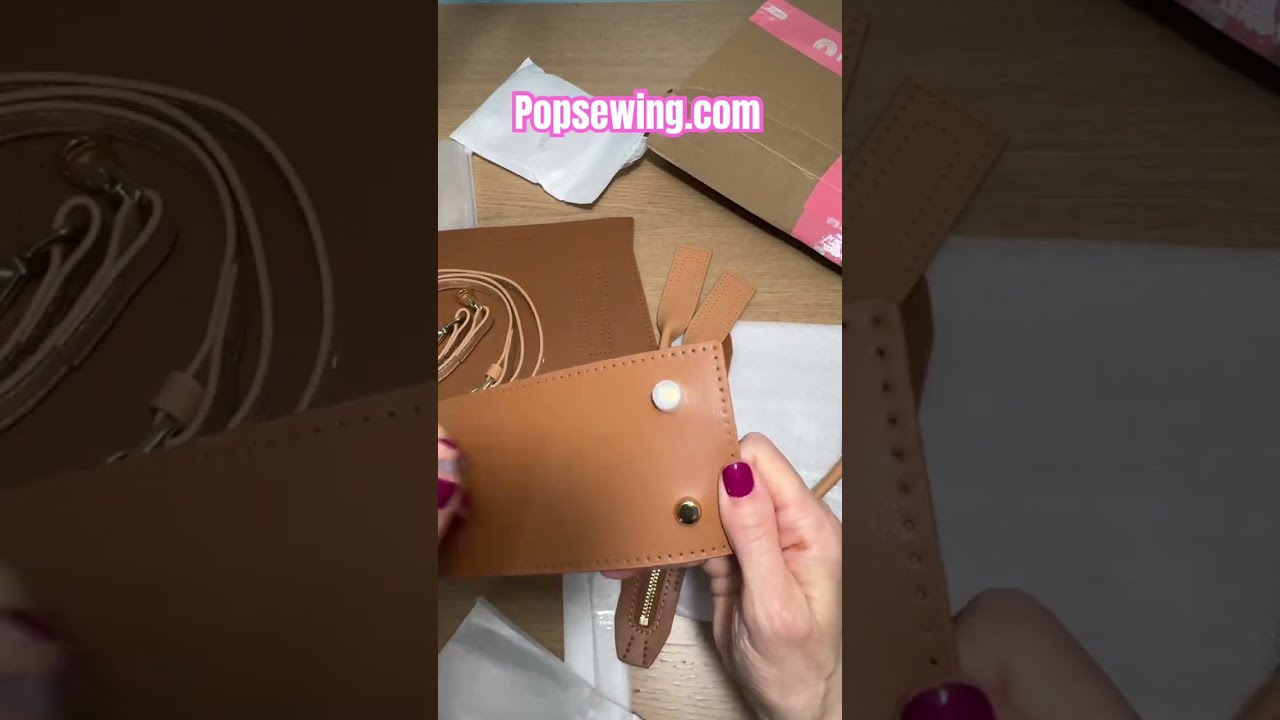 DIY Leather Handbag Kit Unboxing & Assembly | Popsewing - YouTube