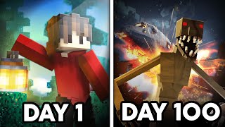 I Spent 100 Days in the SCARIEST MOD in Minecraft...