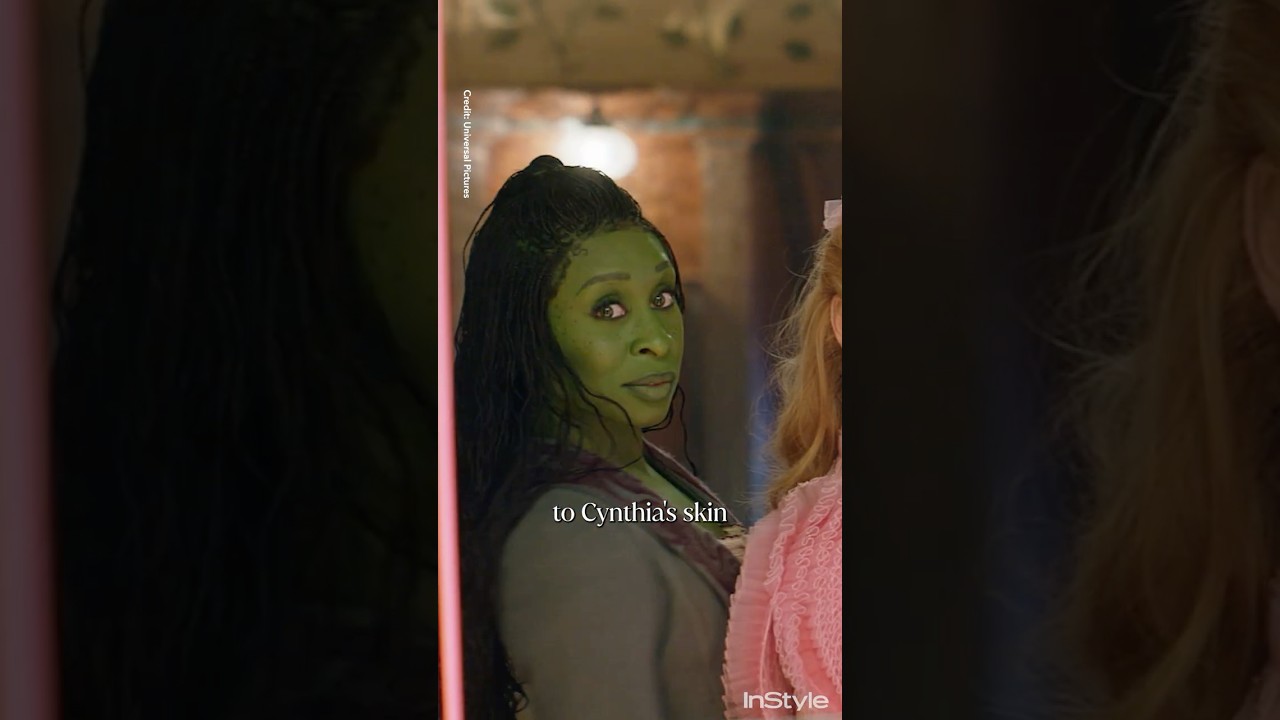 A breakdown of how Cynthia Erivo's green Elphaba makeup was created for the film Wicked