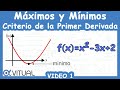 🟦 Máximos y Mínimos de una Función (Criterio de la Primer Derivada) | Video 1