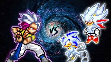 Gogeta Ultra Ego Instinct OP VS Hyper Shadic OP & Hyper Seelkadoom OP in Jump Force #mugen