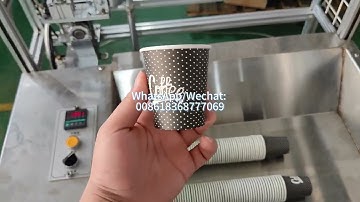 OCM12 ultrasonic paper cup machine speed test 4OZ speed 85 pcs/min with counting system