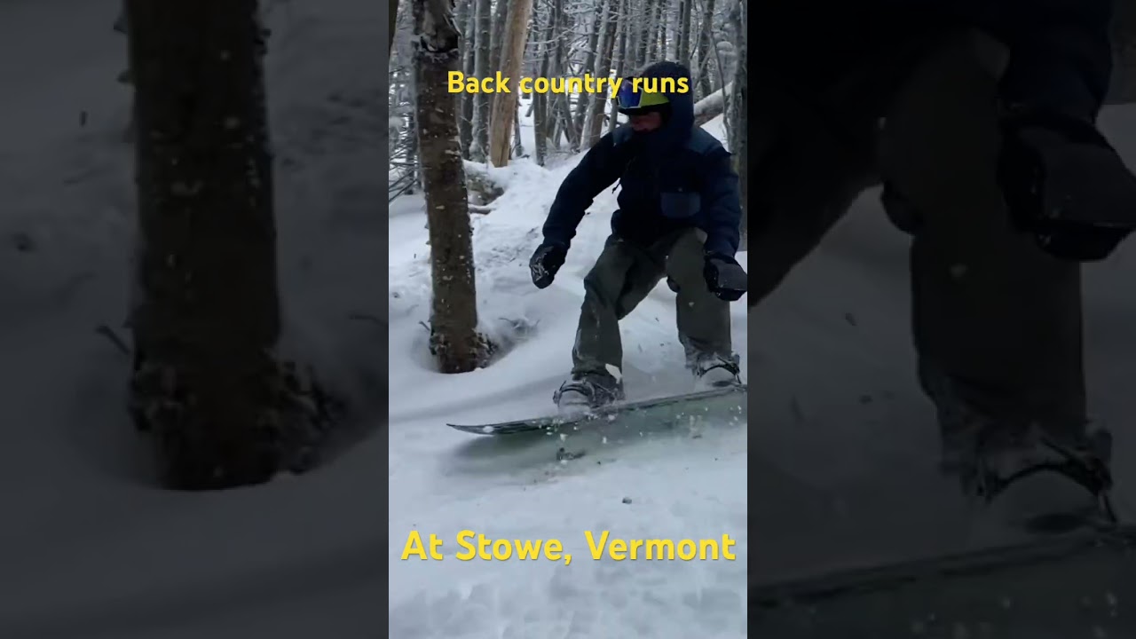 STOWE, VT. A little backcountry cliff drop from Johnny. 