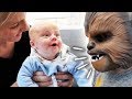 Baby LOVES Chewbacca Mask! *HILARIOUS*