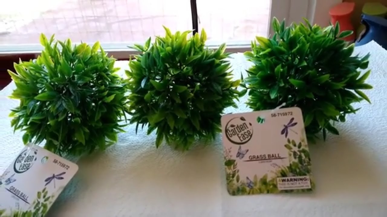 Faux Grass Ball Topiaries DIY YouTube