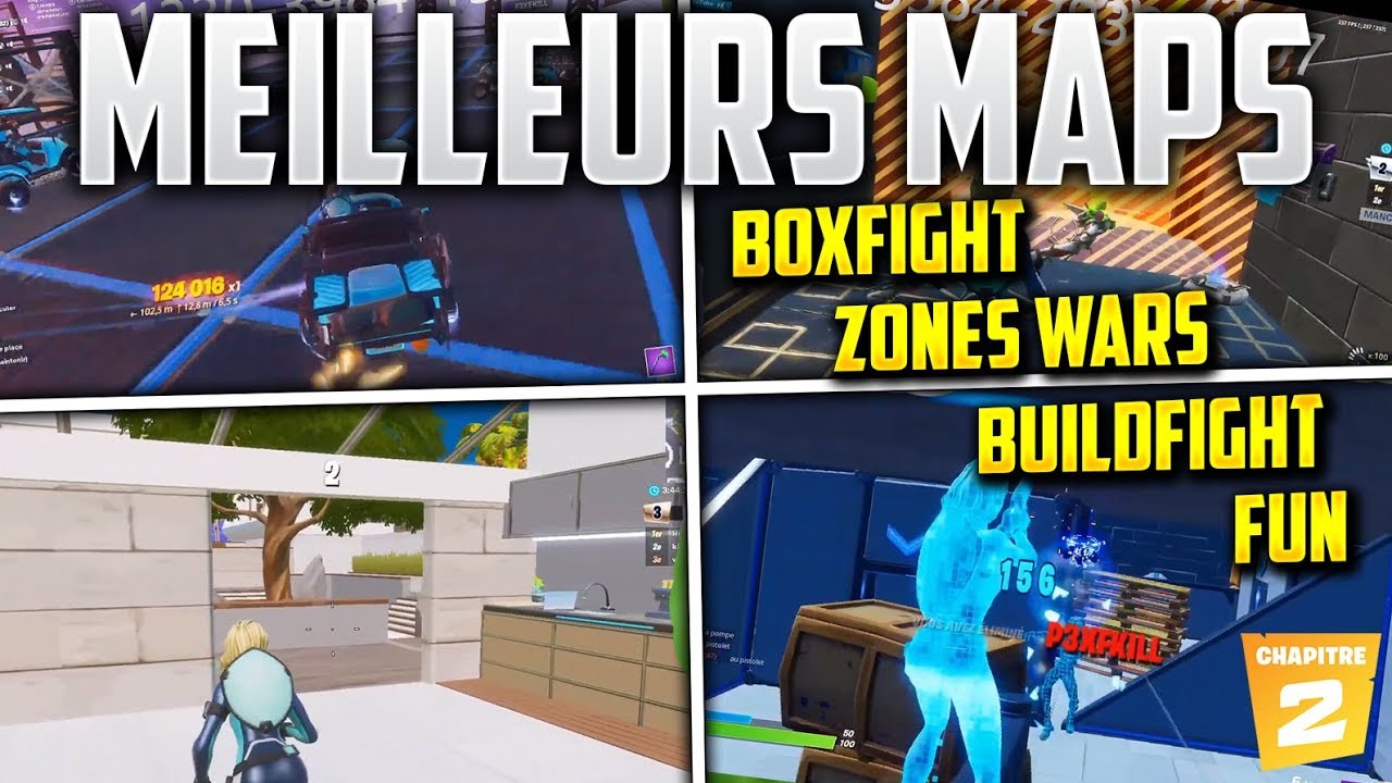 Les Meilleurs Maps Fortnite Creatif Boxfight Buildfight Zone Wars Course Saison 12 Youtube