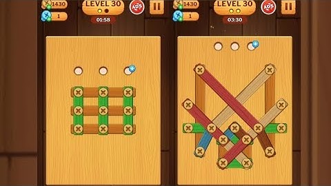 Screw Puzzle: Wood Nut & Bolt - Level 30