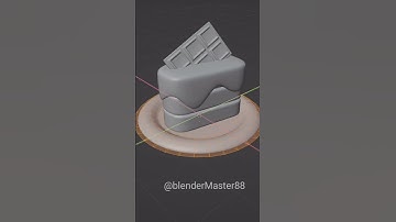 Kitkat Chocolate Cake 🍰! #blender #art #viral #3danimation #shorts