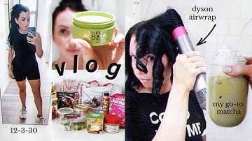 VLOG // trader joes haul, dyson airwrap, my matcha recipe, healthy meal ideas, 12-3-30
