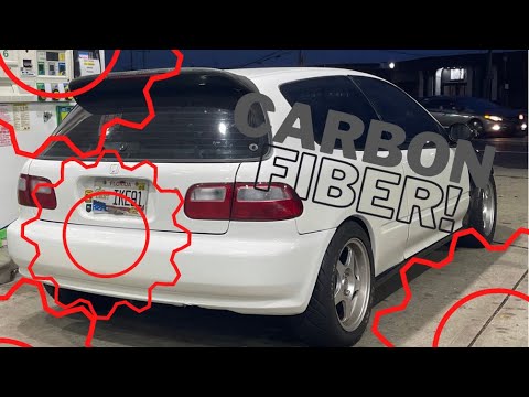 Civic EG gets CARBON FIBER FENDERS!!!!!!! Project VX update.