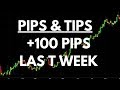 Pips &amp; Tips +100 Pips Last Week Trading Forex