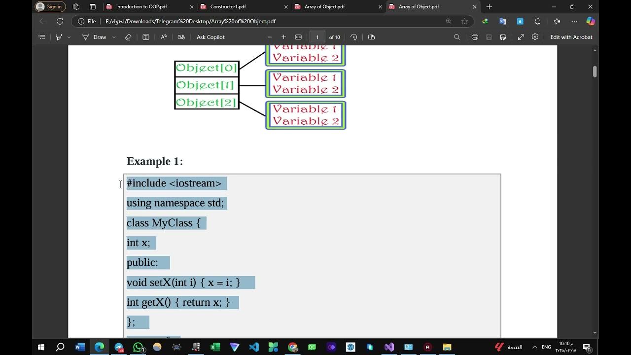 OOP Lecture 3 Array of Object - YouTube