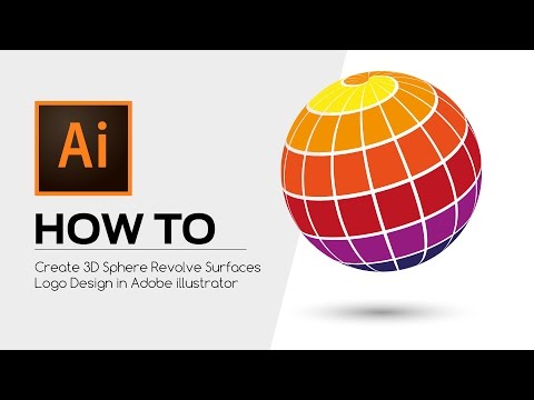 HOW TO - Create 3D Sphere Revolve Surfaces Logo Design in Adobe illustrator