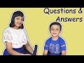 Questions and Answers | Q&A | आयु और पीहू के सवाल जवाब | Kids Interview | Aayu and Pihu Show