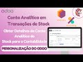Conta Analítica em Transações de Stock