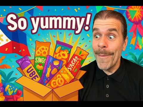 Trying Filipino Snacks With My Kids! | Perez Hilton And Family Mukbang