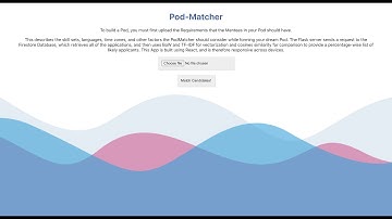MLH Fellowship Spring 2022 Orientation Hackathon | Pod-Matcher Application