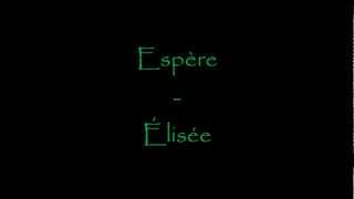 Élisée - Espère chords