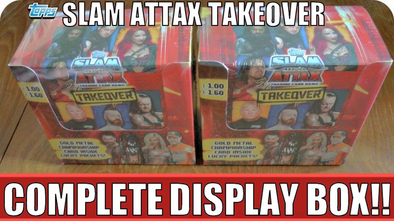 COMPLETE BOOSTER BOX | Topps WWE SLAM ATTAX TAKEOVER Official Trading Card  Game | UNBOXING