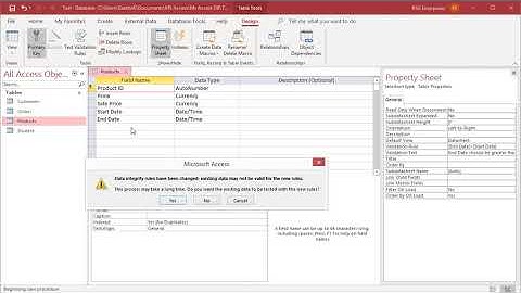 How to Create Record Validation Rule in MS Access - Office 365