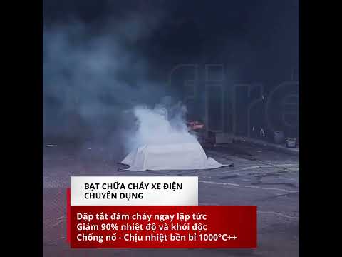 Thực nghiệm bạt phủ chống cháy lan xe điện