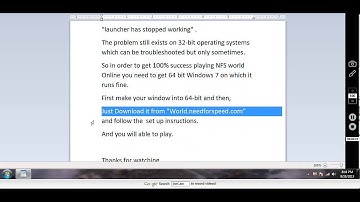 nfs world launcher problem