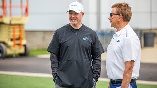 New Lions play by play announcer Fred McLeod visits practice