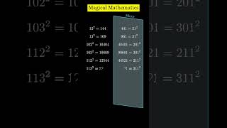 #mathematics #calculus Magical Mathematics: Mirror Image Squares