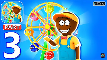 Awesome Park : Idle Game - Gameplay Walkthrough Part 3 Stickman Amusement Park Job (Android, iOS)