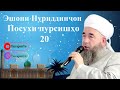 Эшони Нуриддинҷон; Посухи пурсишҳо 20