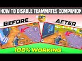 I Finally Turned Off My Teammate Companions In BGMI | Bgmi Me Teammates Companion Problem Fixed