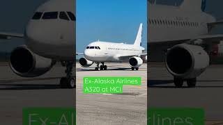 Ex-Alaska Airlines A319 at MCI’s overhaul base #aviation #aviationgeek #avgeek #planespotting #kc screenshot 5