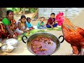 Village Famous RED COUNTRY Chicken Curry Eating with Rice | Village Cooking Review Channel