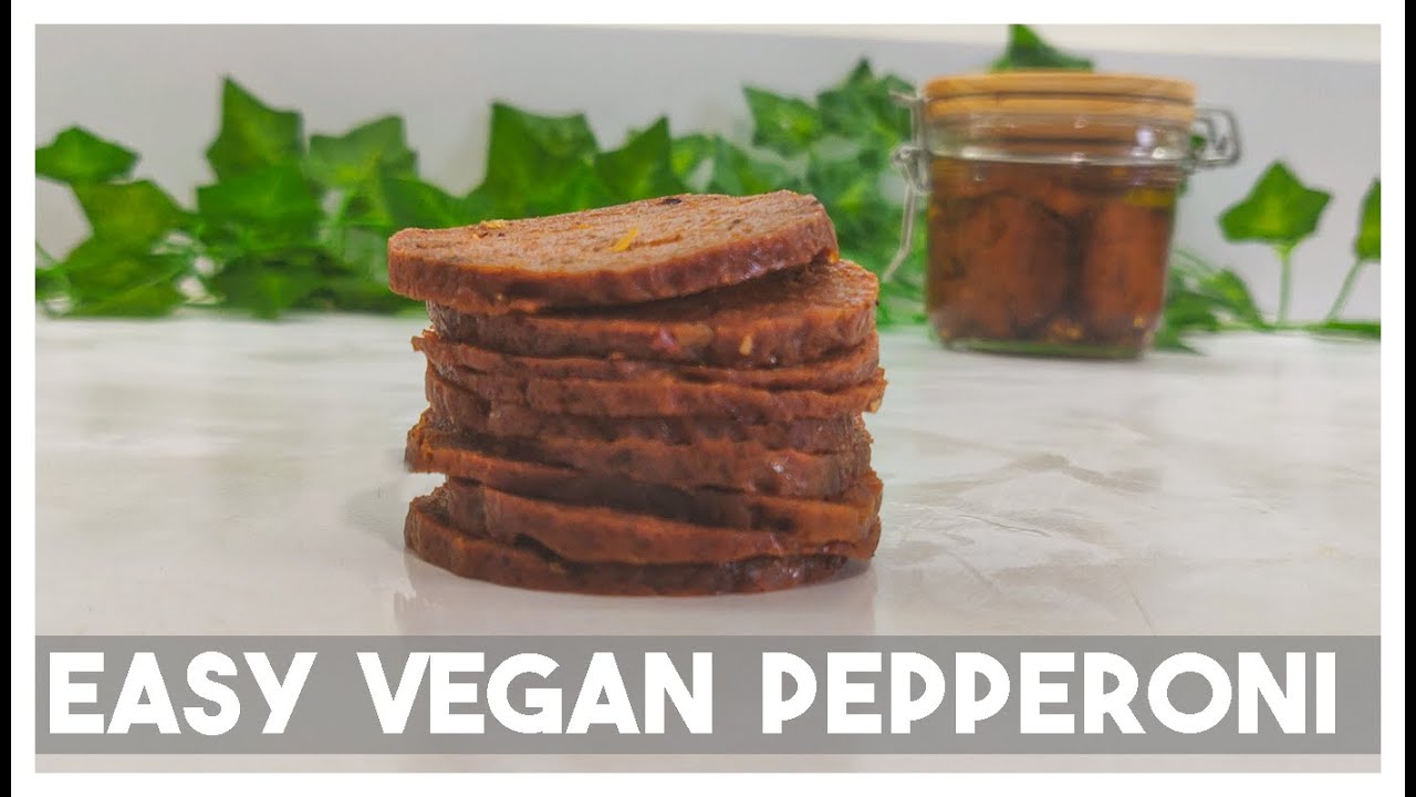 Easy Vegan Pepperoni Recipe  (the best plant based pizza)