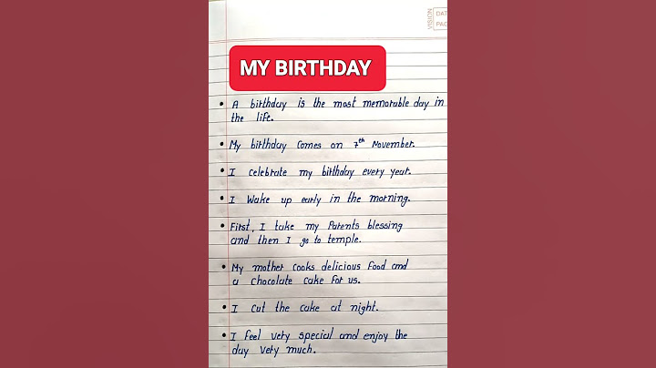 Essay On My Birthday/My Birthday Essay In English/10 Lines On My Birthday/Paragraph On My Birthday