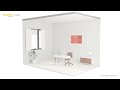 Animation of ecophon clipso ceiling and wall installation