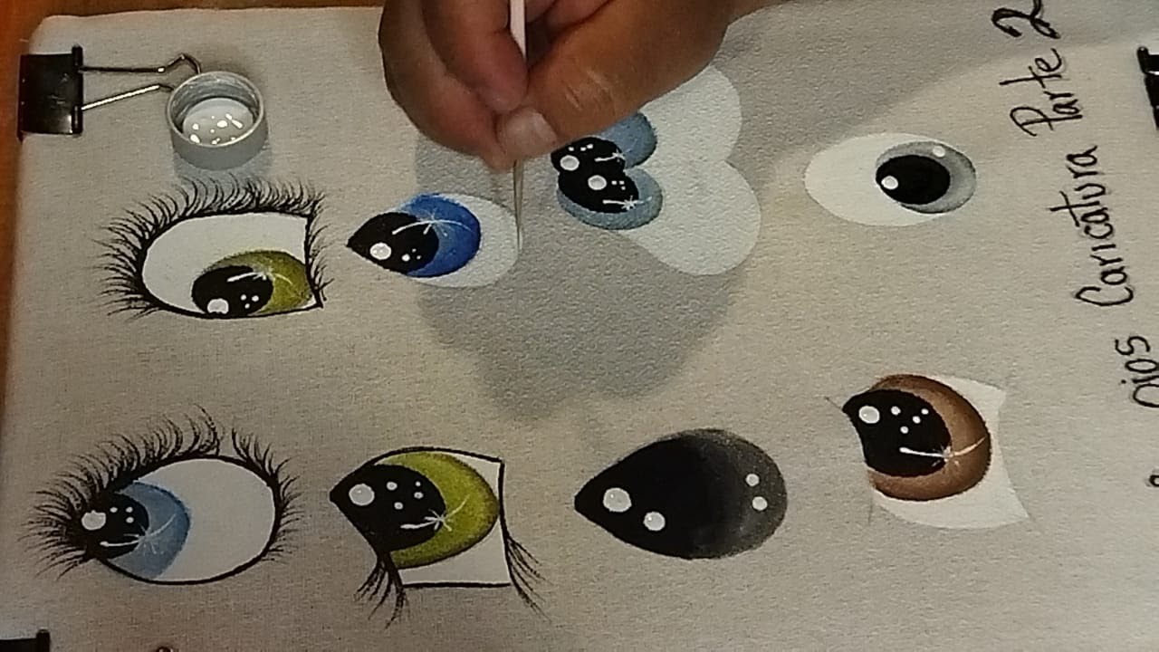 APRENDE A PINTAR OJOS NAVIDEÑOS  PARA TU CERAMICA (UNICOS)
