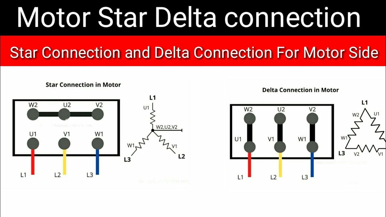 Motor Star Delta Connection Side And Full Motor Star Delta Connection Side And Full