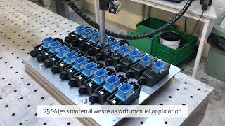 Automated potting of electronic devices