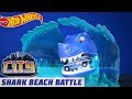 Hot Wheels Shark Beach Battle Hot Wheels City Playset #hotwheelscity NEW FOR 2018