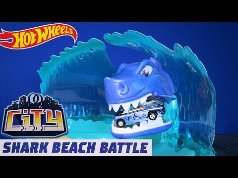 hot wheels city shark beach battle